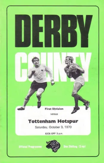 Spurs v Derby County (03 Oct 1970) Programme