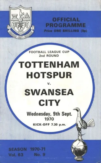 Spurs v Swansea City (09 Sep 1970) Programme