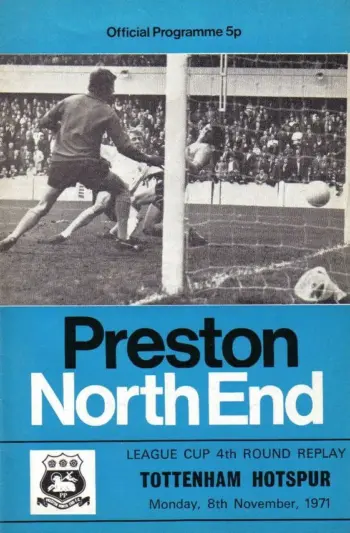 Spurs v Preston North End (08 Nov 1971) Programme