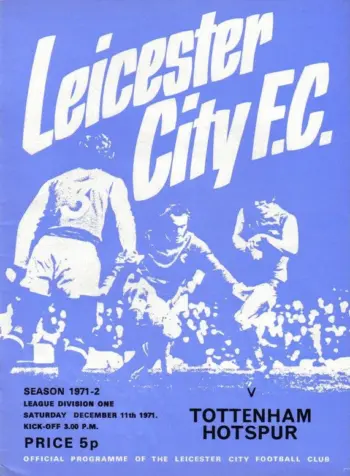Spurs v Leicester City (11 Dec 1971) Programme