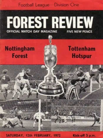 Spurs v Nottingham Forest (12 Feb 1972) Programme