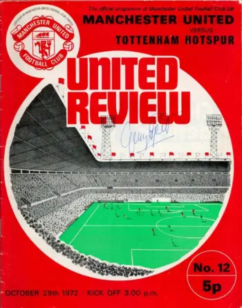 Spurs v Manchester United (28 Oct 1972) Programme