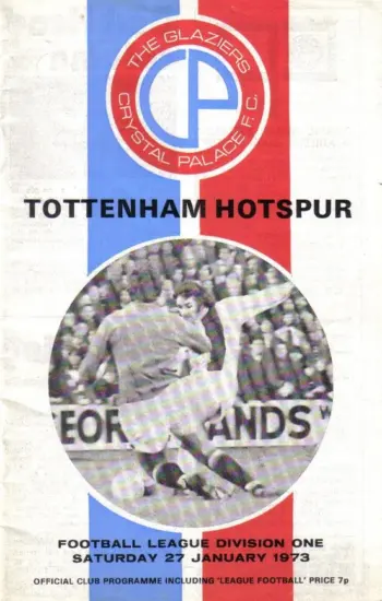 Spurs v Crystal Palace (27 Jan 1973) Programme