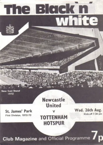 Spurs v Newcastle United (30 Aug 1972) Programme