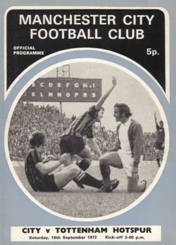 Spurs v Manchester City (16 Sep 1972) Programme