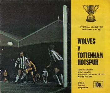 Spurs v Wolverhampton Wanderers (20 Dec 1972) Programme