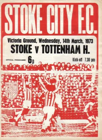 Spurs v Stoke City (14 Mar 1973) Programme