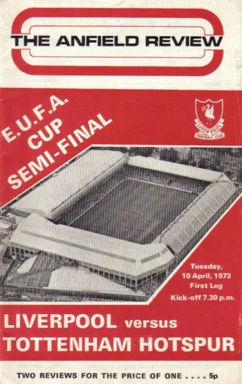 Spurs v Liverpool FC (10 Apr 1973) Programme