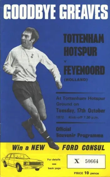 Spurs v Feyenoord (17 Oct 1972) Programme