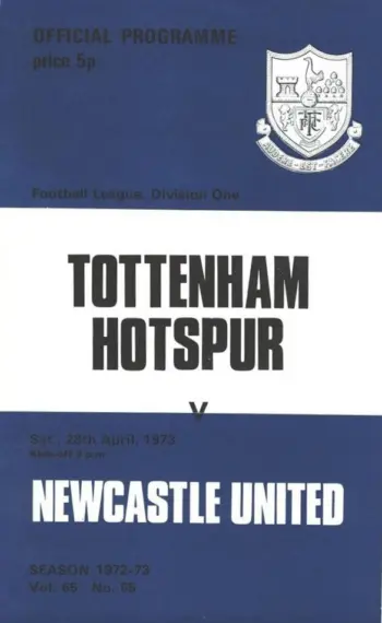 Spurs v Newcastle United (28 Apr 1973) Programme