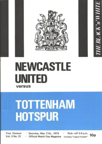 Spurs v Newcastle United (11 May 1974) Programme