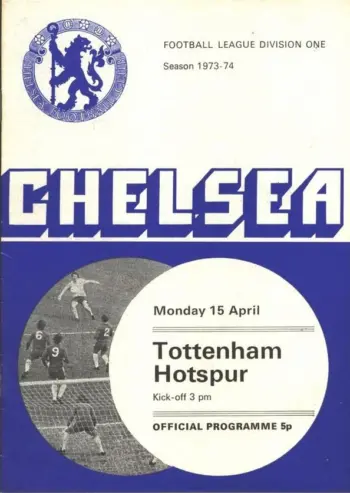 Spurs v Chelsea FC (15 Apr 1974) Programme