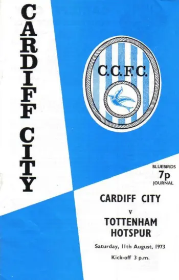 Spurs v Cardiff City (11 Aug 1973) Programme