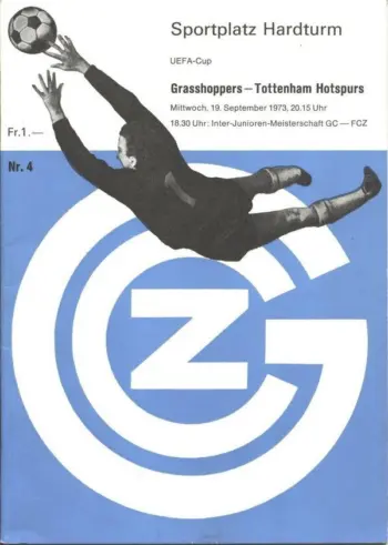 Spurs v Grasshopper Club Zürich (19 Sep 1973) Programme