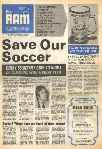 Spurs v Derby County (22 Dec 1973) Programme