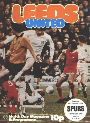 Spurs v Leeds United (01 Jan 1974) Programme