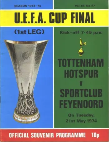 Spurs v Feyenoord (21 May 1974) Programme