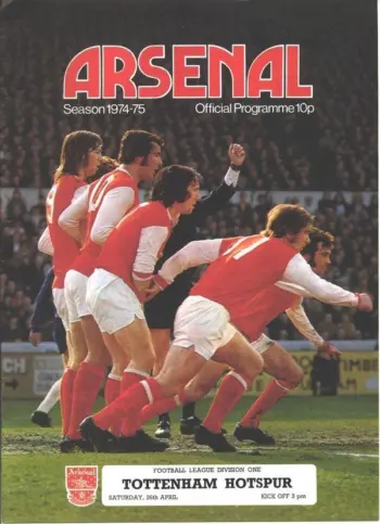Spurs v Arsenal FC (26 Apr 1975) Programme