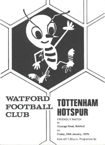 Spurs v Watford FC (24 Jan 1975) Programme