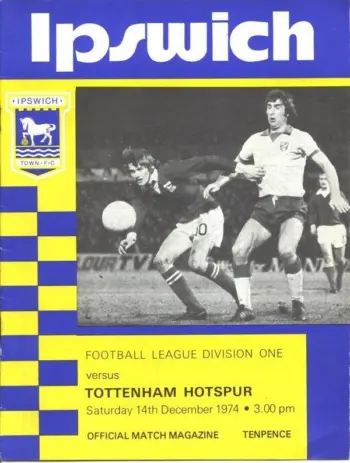 Spurs v Ipswich Town (14 Dec 1974) Programme