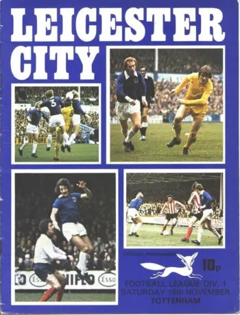 Spurs v Leicester City (16 Nov 1974) Programme