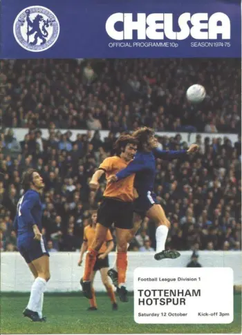 Spurs v Chelsea FC (12 Oct 1974) Programme