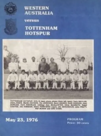 Spurs v Select (23 May 1976) Programme