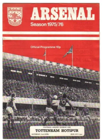 Spurs v Arsenal FC (03 Apr 1976) Programme