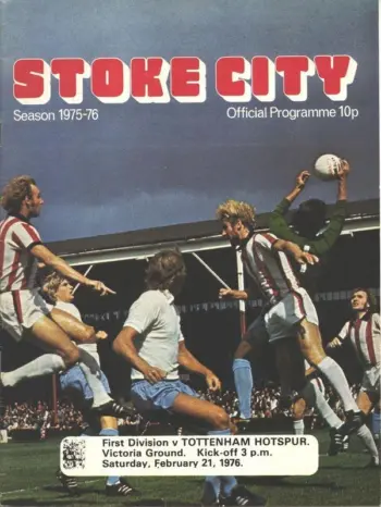 Spurs v Stoke City (21 Feb 1976) Programme