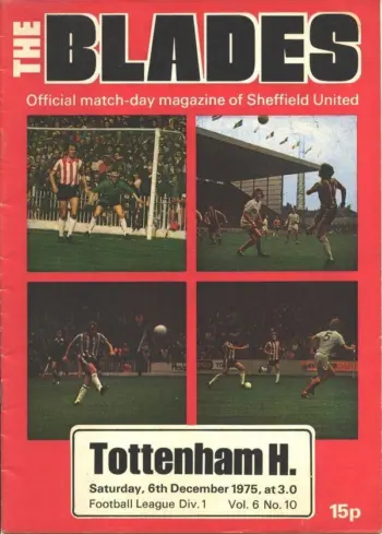 Spurs v Sheffield United (06 Dec 1975) Programme