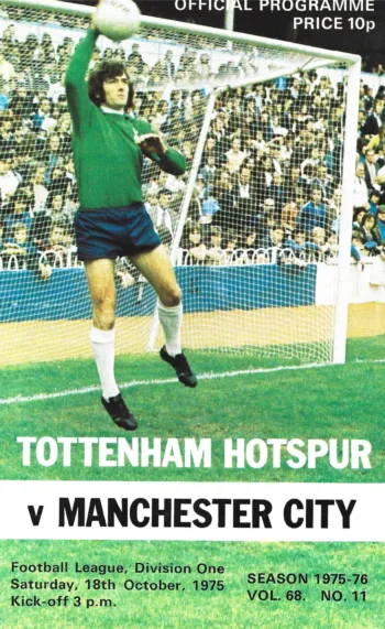 Spurs v Manchester City (18 Oct 1975) Programme
