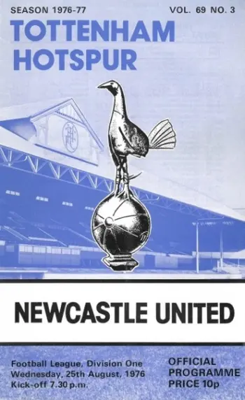 Spurs v Newcastle United (25 Aug 1976) Programme