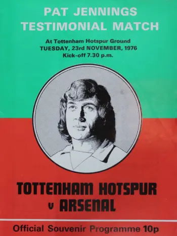 Spurs v Arsenal FC (23 Nov 1976) Programme