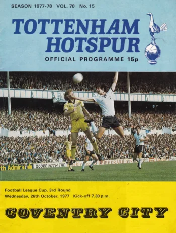 Spurs v Coventry City (26 Oct 1977) Programme