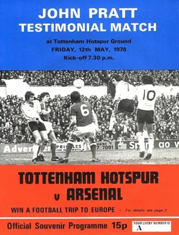 Spurs v Arsenal FC (12 May 1978) Programme
