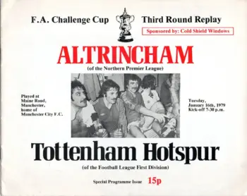 Spurs v Altrincham FC (16 Jan 1979) Programme
