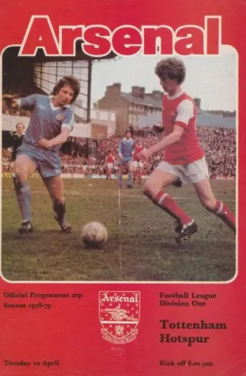 Spurs v Arsenal FC (10 Apr 1979) Programme