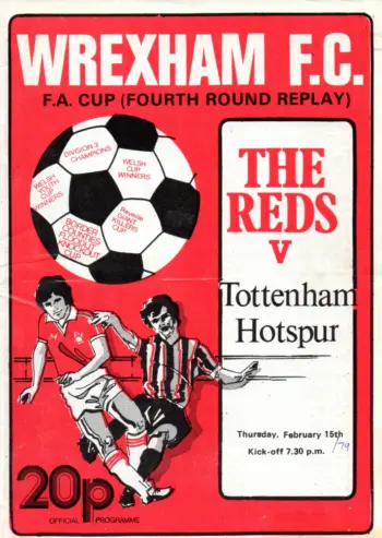 Spurs v Wrexham AFC (21 Feb 1979) Programme