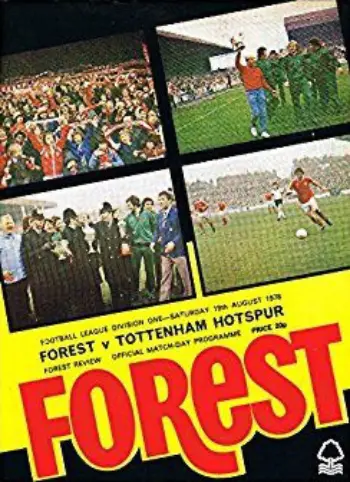 Spurs v Nottingham Forest (19 Aug 1978) Programme