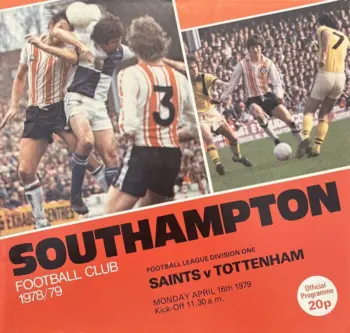 Spurs v Southampton FC (16 Apr 1979) Programme