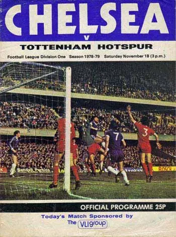 Spurs v Chelsea FC (18 Nov 1978) Programme