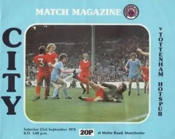 Spurs v Manchester City (23 Sep 1978) Programme