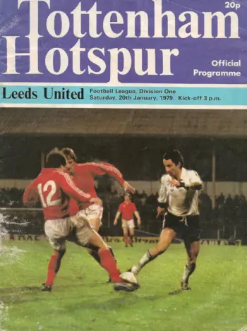Spurs v Leeds United (20 Jan 1979) Programme