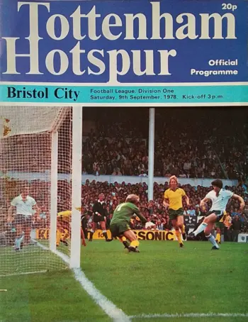 Spurs v Bristol City (09 Sep 1978) Programme