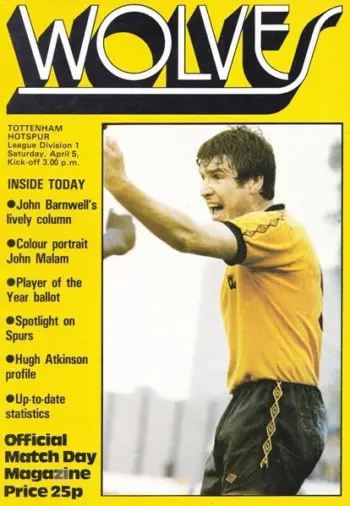 Spurs v Wolverhampton Wanderers (05 Apr 1980) Programme