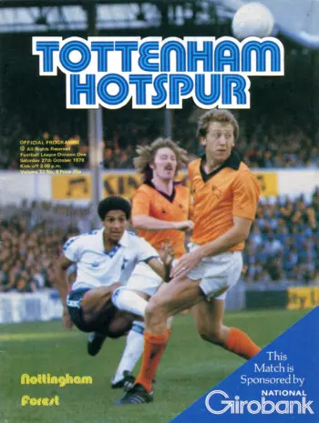 Spurs v Nottingham Forest (27 Oct 1979) Programme