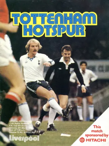 Spurs v Liverpool FC (08 Mar 1980) Programme