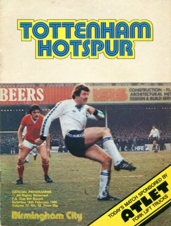 Spurs v Birmingham City (16 Feb 1980) Programme
