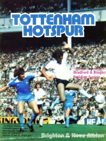 Spurs v Brighton & Hove Albion (08 Sep 1979) Programme