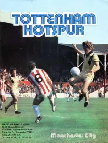 Spurs v Manchester City (01 Sep 1979) Programme